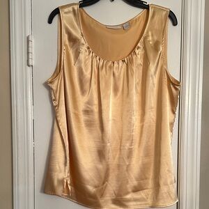 Chico's Gold Satin Sleeveless Blouse